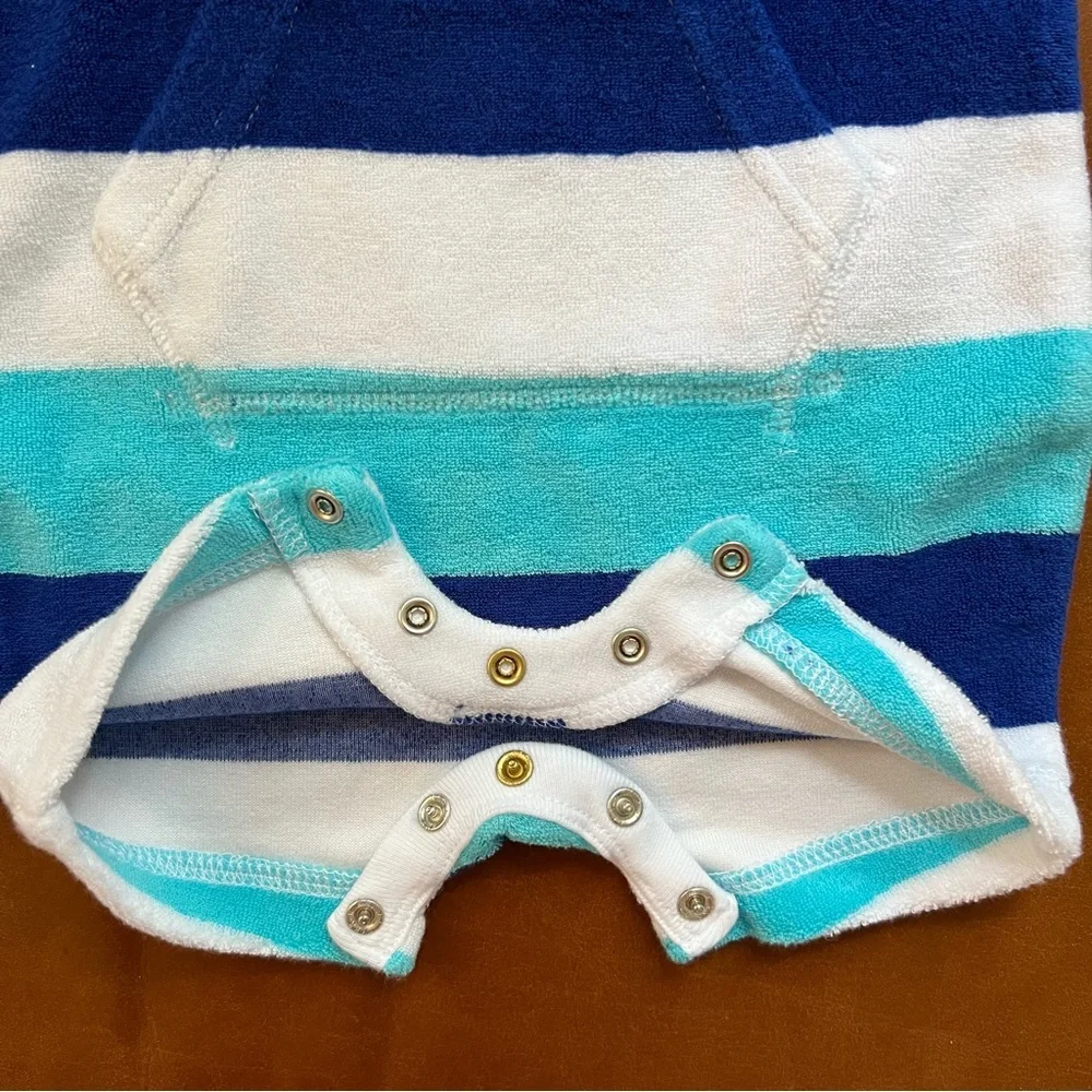 GAP Baby Striped Terrycloth Shortie with Hood, 3-6mo